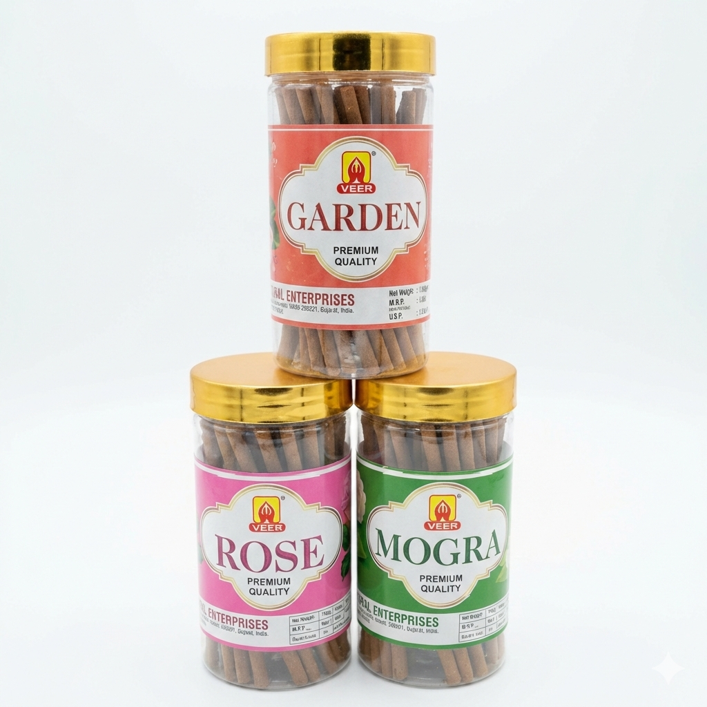 Simply Dhoop The Botanical Bliss Trio. A curated bundle of three premium, charcoal-free artisanal floral dhoop sticks for uplifting aromatherapy.