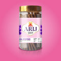 Simply Dhoop Artisanal Arij Dhoop Sticks in a premium 100g glass jar. Charcoal-free, hand-rolled incense featuring a traditional uplifting fragrance.