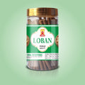 Simply Dhoop Artisanal Loban Dhoop Sticks in a premium 100g glass jar. Charcoal-free, hand-rolled purifying resin incense.